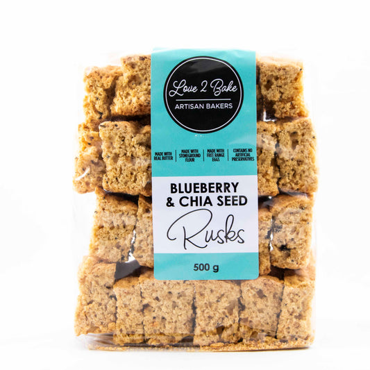 Blueberry & Chia seed Rusks (500g)